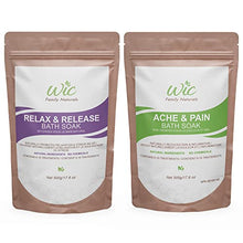Load image into Gallery viewer, Ache &amp; Pain and Relax &amp; Release Variety Pack, 10 Treatments Per Bag - Muscle &amp; Joint Pain Relief and Relaxation Mineral Bath Salts w/ Essential Oils
