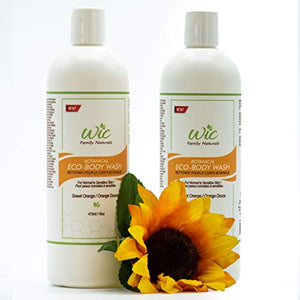 Organic Body Wash For Normal To Sensitive Skin, All Natural Body Wash Made Organic For Men, Women & Kids, 8oz