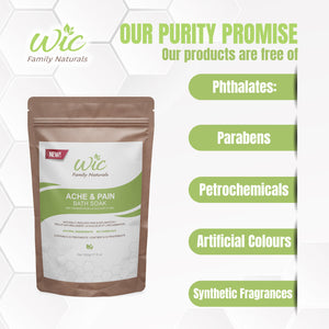 Ache & Pain Bath Soak - Natural Bath Salts For Sore Muscles & Joint Pain Relief | 10 Treatments Per Bag