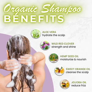 Organic Botanical Shampoo Lavender - Chemical-Free, Nourishing Gentle Care for All Hair Types, 473ml