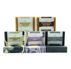 Natural Soap Bars (5 Bars) - 130g/4.5oz Each Natural Hand Soap And Shower Body Bar - Pamper Your Skin with Nature’s Bounty