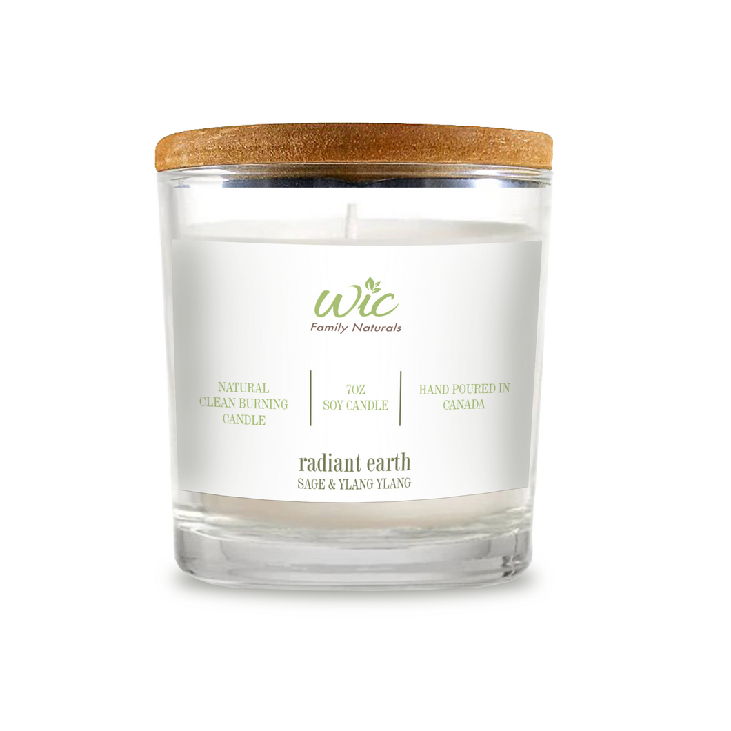 Radiant Earth Soy Candle With Essential Oils